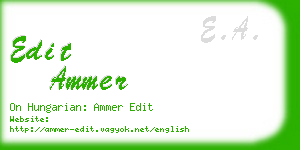 edit ammer business card